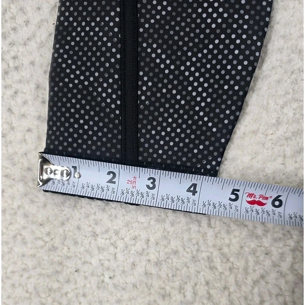 Lululemon Pace Tight Reflective Leggings sz 2 24x24 Polka Dot Black Silver NWT
